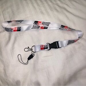 Toyota Gazoo Racing Official Motorsports White Lanyard (Quick Release Style)